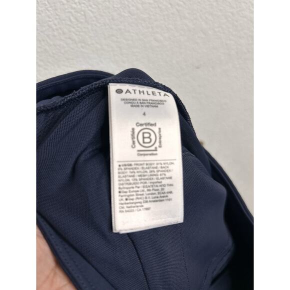 Athleta Headlands Hybrid Pants Size 4 Blue Pull on Ankle Length Back Zipper - Picture 2 of 7